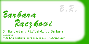 barbara raczkovi business card